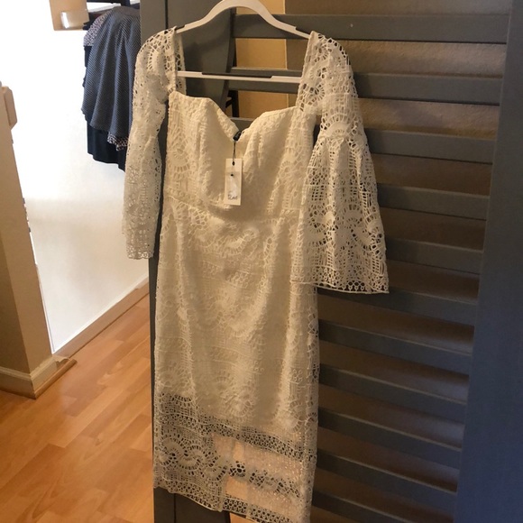 Bardot Dresses & Skirts - Bardot white dress lace with tags brand new